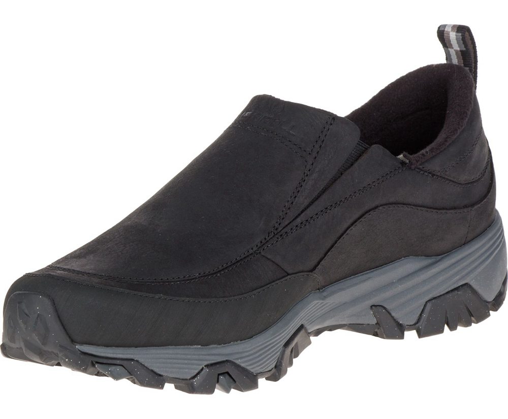Merrell Slip Ons Black - ColdPack Ice+ Moc Waterproof Wide Width - Mens 19MNBAFJW